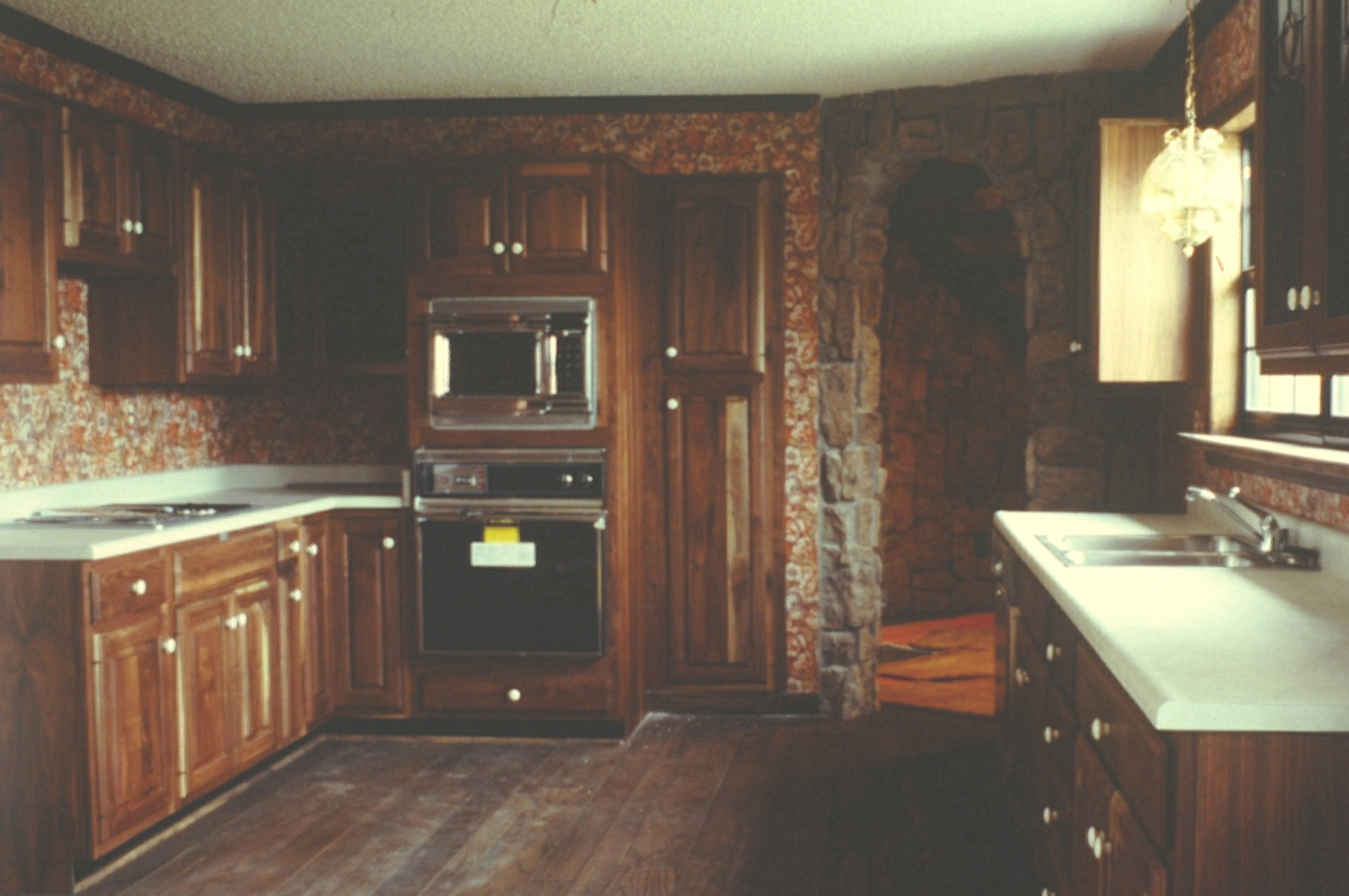 Vintage walnut kitchen photo